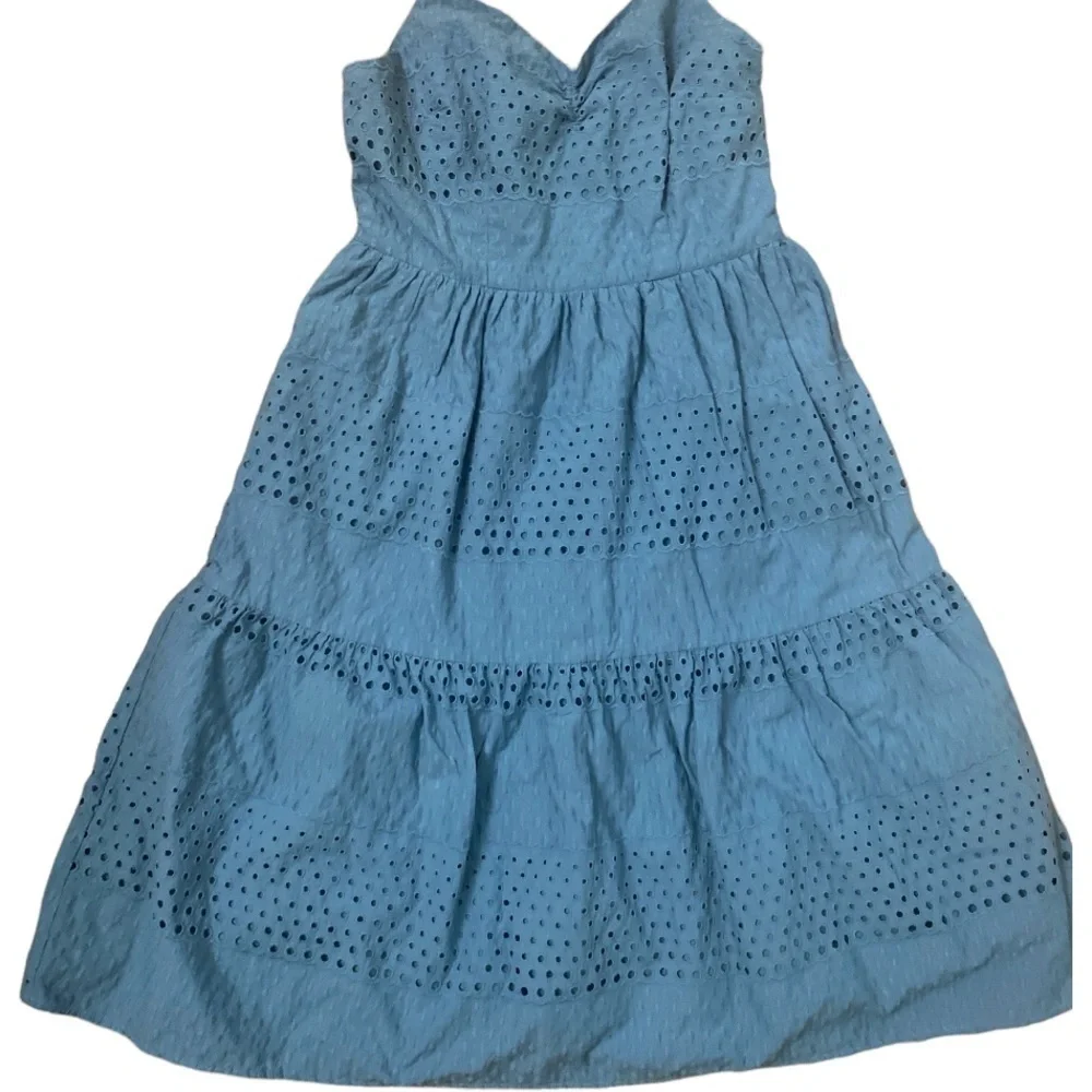 ModCloth Dusty Blue Straps Midi Cotton Sun Dress - Picture 4 of 6